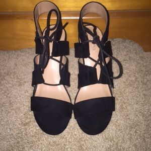 Black block heel sandal